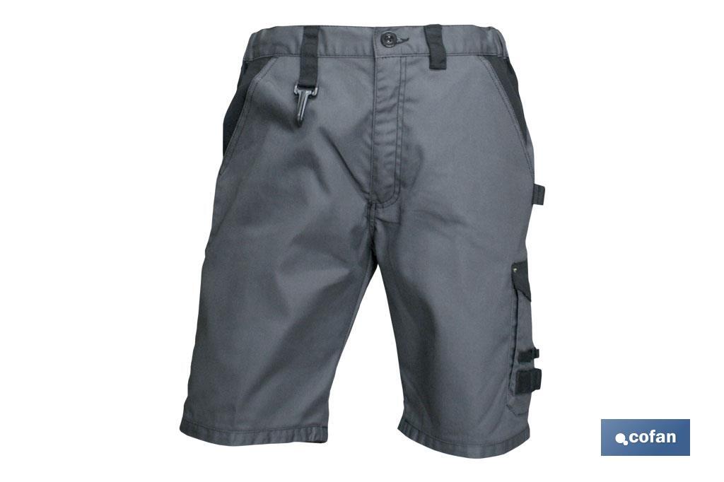 BERMUDAS DE TRABAJO POULSEN 280gms/m GRIS-NEGRO T-42