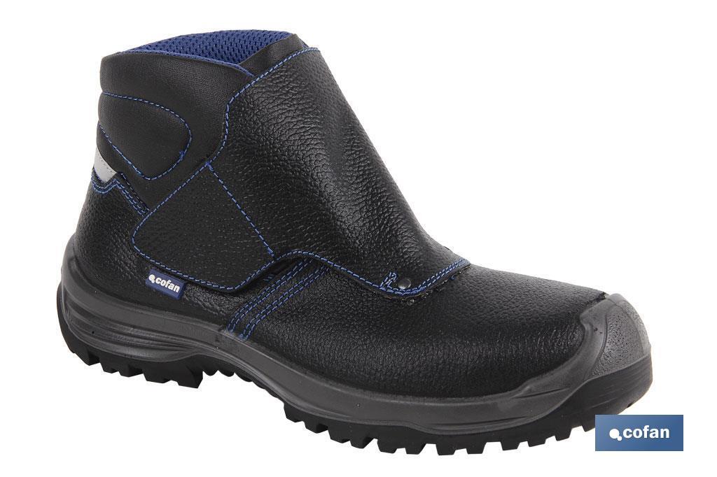 BOTA PIEL NEGRO CIERRE VELCRO S3 MODELO URIAN T 42