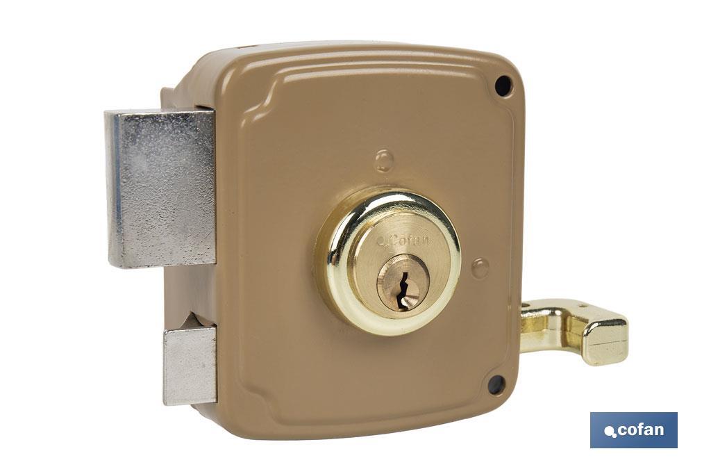 CERRADURA SOBREPONER C/CERRADERO 100mm DERECHA