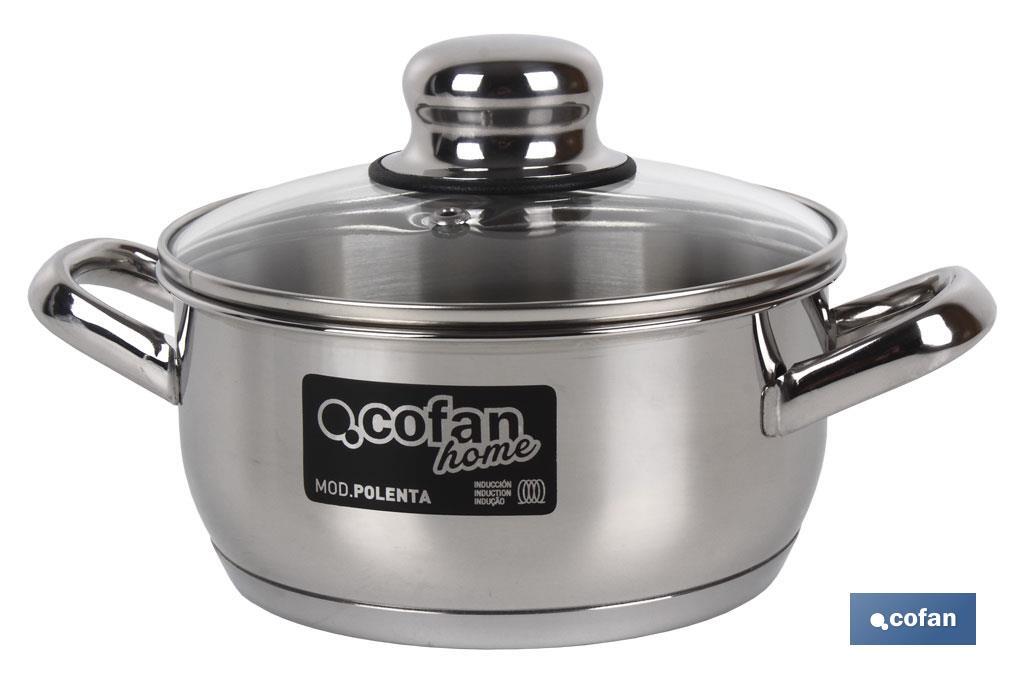 CACEROLA INOX INDUC.4.2L MODELO POLENTA T/ VIDRIO Ø240 MM