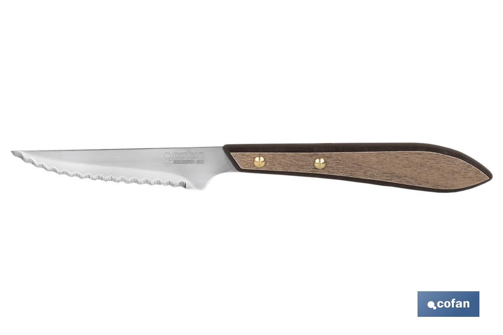 Arcos Set 6 Pzas. Cuchillo chuletero madera de haya comprimida