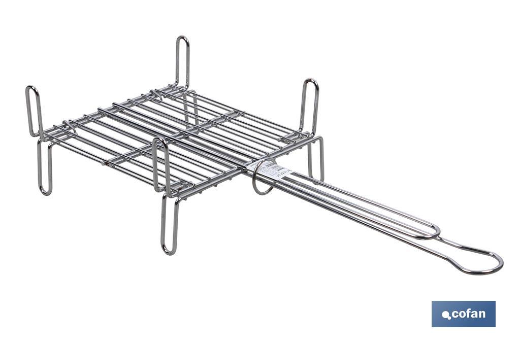 fuerte eje champú PARRILLA DOBLE INOX 450X 450MM