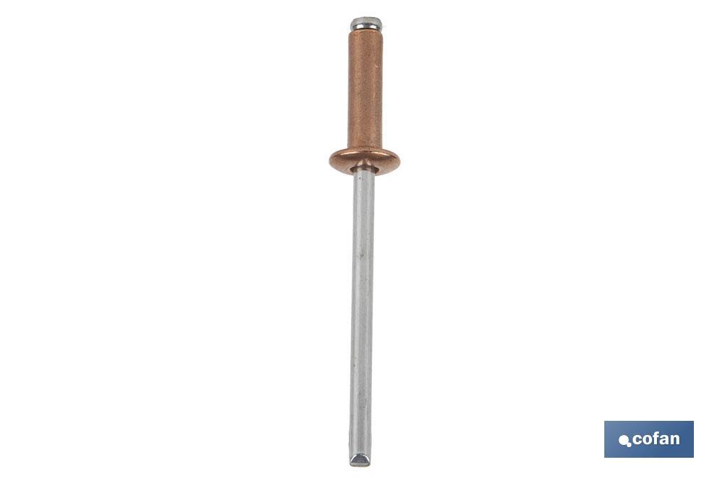 REMACHE COBRE ACERO 4 X 9 MM (PACK: 1000 UDS) REMACHE COBRE ACERO 4 X 9 MM (PACK: 1000 UDS)