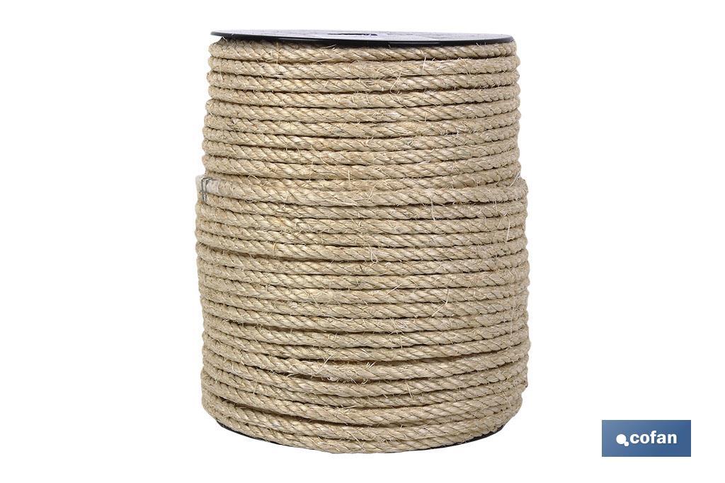 CUERDA SISAL 4 CABOS 18 MM 25 MTS NATURAL (PACK: 1 UDS) CUERDA SISAL 4 CABOS 18 MM 25 MTS NATURAL (PACK: 1 UDS)