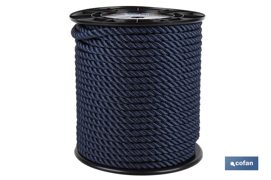 CARRETE CABO DE AMARRE 14 MM 100 M NAVY (PACK: 1 UDS)