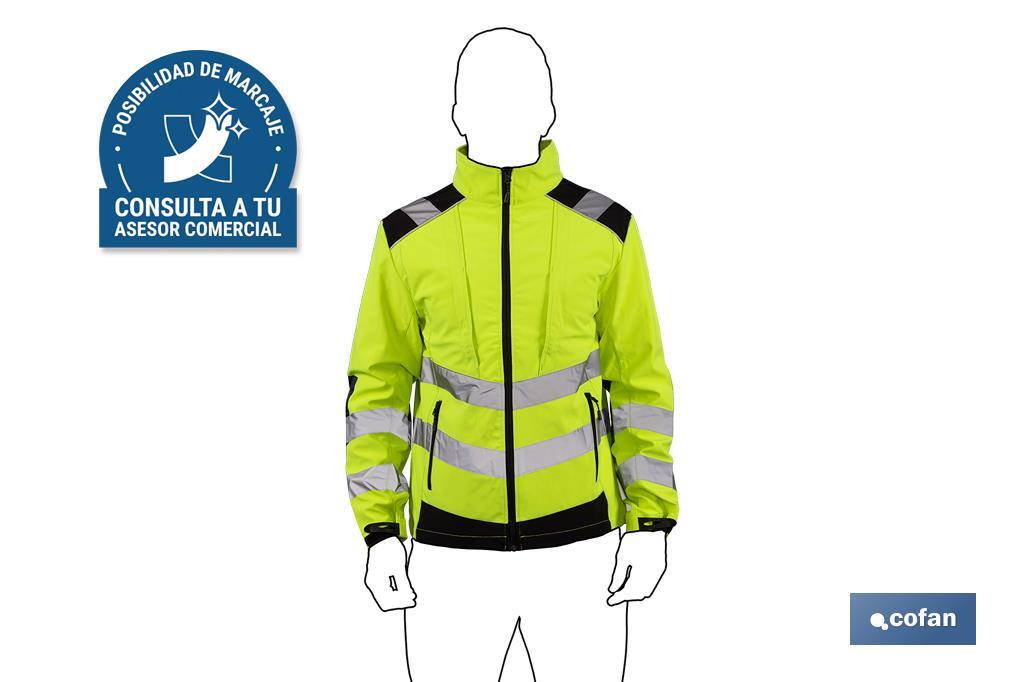 SOFTSHELL DE ALTA VISIBILIDAD MODELO ALFA CENTAURI AMARILLO Y NEGRO TALLA XXXL (PACK: 1 UDS)