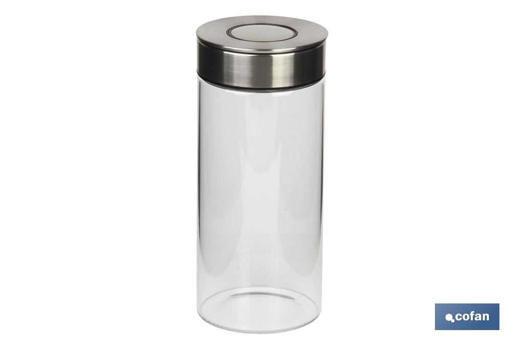 FRASCO BOROSILICATO+ACERO MODELO CICER 1900ML  29.5 X 10 X 10 CM (PACK: 1 UDS)