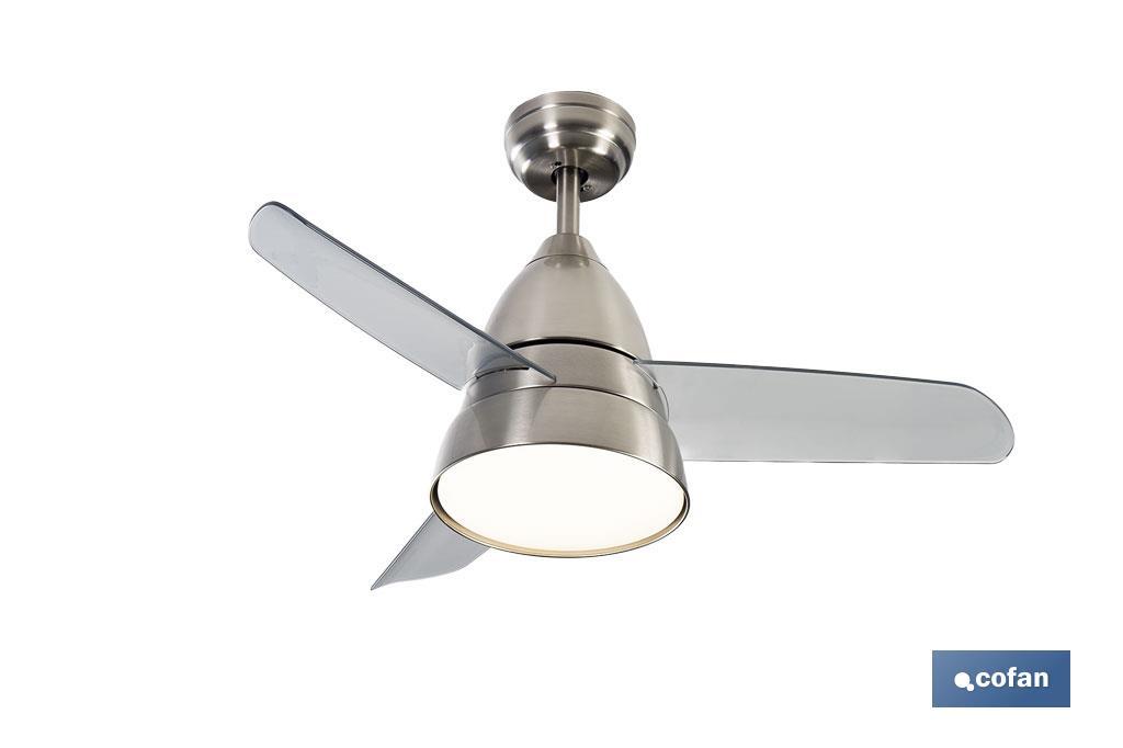 VENTILADOR DE TECHO DE ACERO CON LUZ LED 92 CM 55 W (PACK: 1 UDS)
