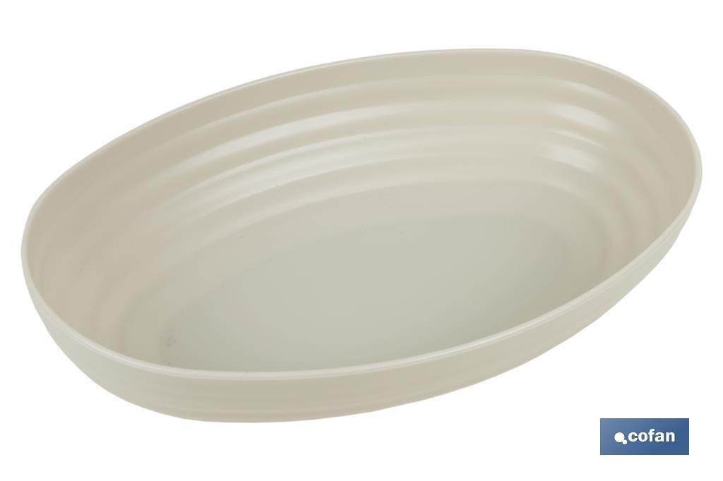FUENTE OVALADA BEIS 24X16X5.5CM MODELO NARA 1080ML VENTA UNITARIA (PACK: 1 UDS) FUENTE OVALADA BEIS 24X16X5.5CM MODELO NARA 1080ML VENTA UNITARIA (PACK: 1 UDS)