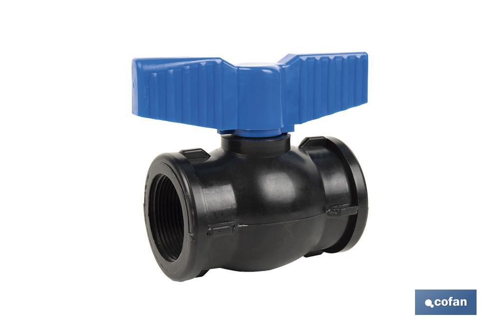VÁLVULA DE BOLA ROSCA H-H PP PN16 1 1/2 X 1 1/2 (PACK: 1 UDS)