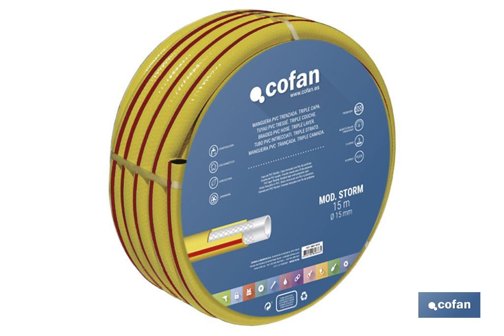 MANGUERA PVC MODELO STORM 3C TRENZADA Ø25X50 M (PACK: 1 UDS) MANGUERA PVC MODELO STORM 3C TRENZADA Ø25X50 M (PACK: 1 UDS)