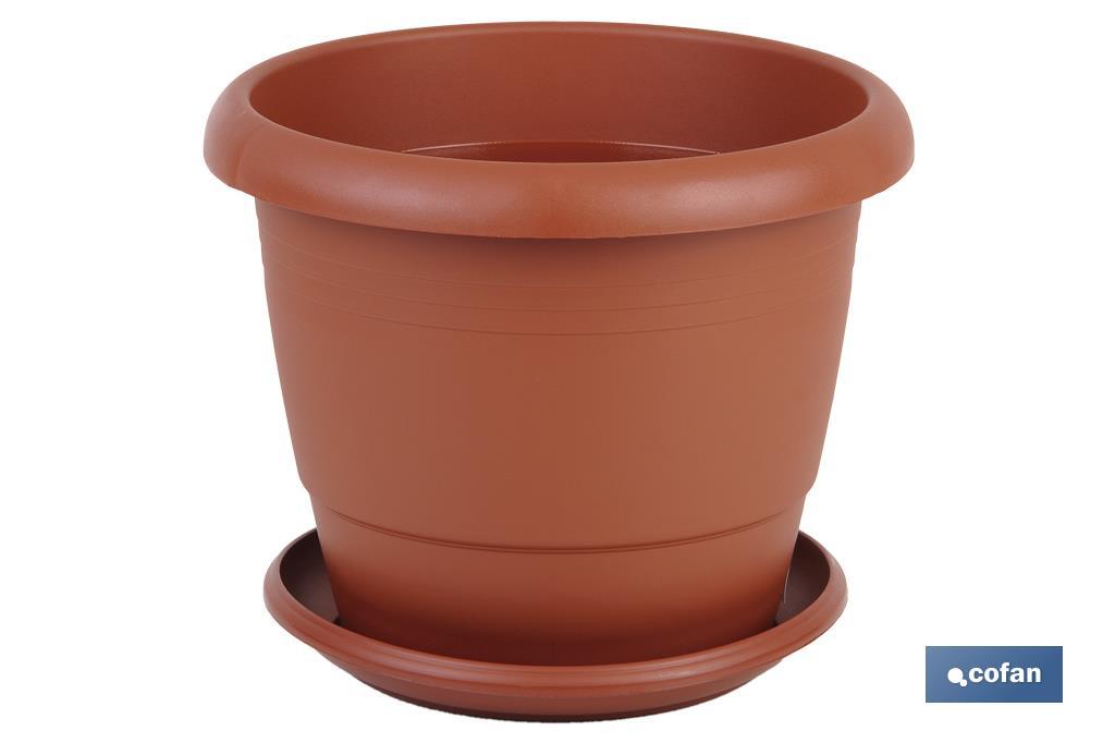MACETA MARRON MODELO GARDENIA 25X20.5+ PLATO 21CM (PACK: 12 UDS) MACETA MARRON MODELO GARDENIA 25X20.5+ PLATO 21CM (PACK: 12 UDS)