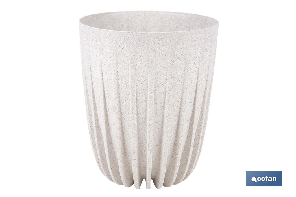 MACETA CON FILTRO DE DRENAJE A RAYAS COLOR BLANCO WPC Ø 390 X 463 MM 39,6 L (PACK: 4 UDS) MACETA CON FILTRO DE DRENAJE A RAYAS COLOR BLANCO WPC Ø 390 X 463 MM 39,6 L (PACK: 4 UDS)
