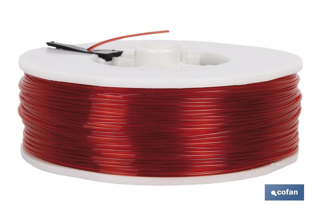 BLISTER HILO DE SEDAL 0.9 MM 100 MTS ROJO (PACK: 1 UDS)