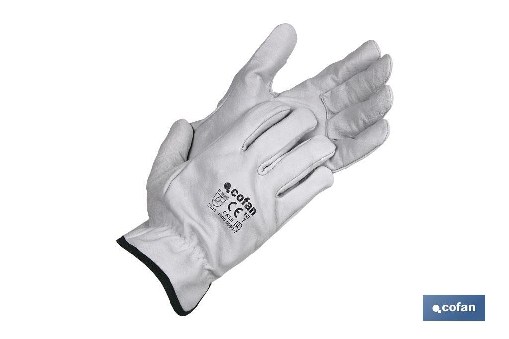 BLISTER GUANTES PIEL VACUNO GRIS T-11 (PACK: 12 UDS)