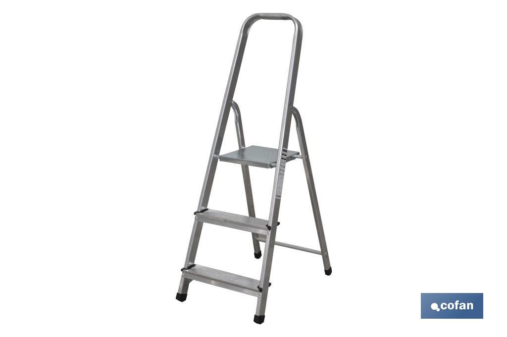 ESCALERA ALUMINIO 3 PELDAÑOS Y 0,65 M ALTURA ÚTIL (PACK: 1 UDS)