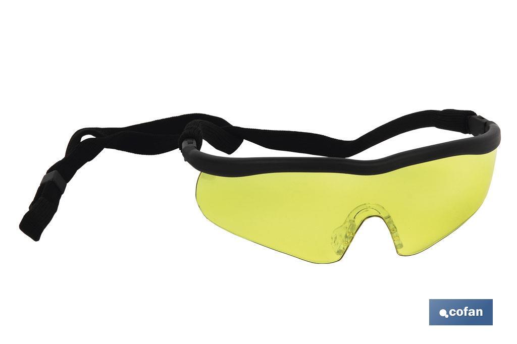 GAFAS SEGURIDAD SPORT AMBAR UV PROTECTION