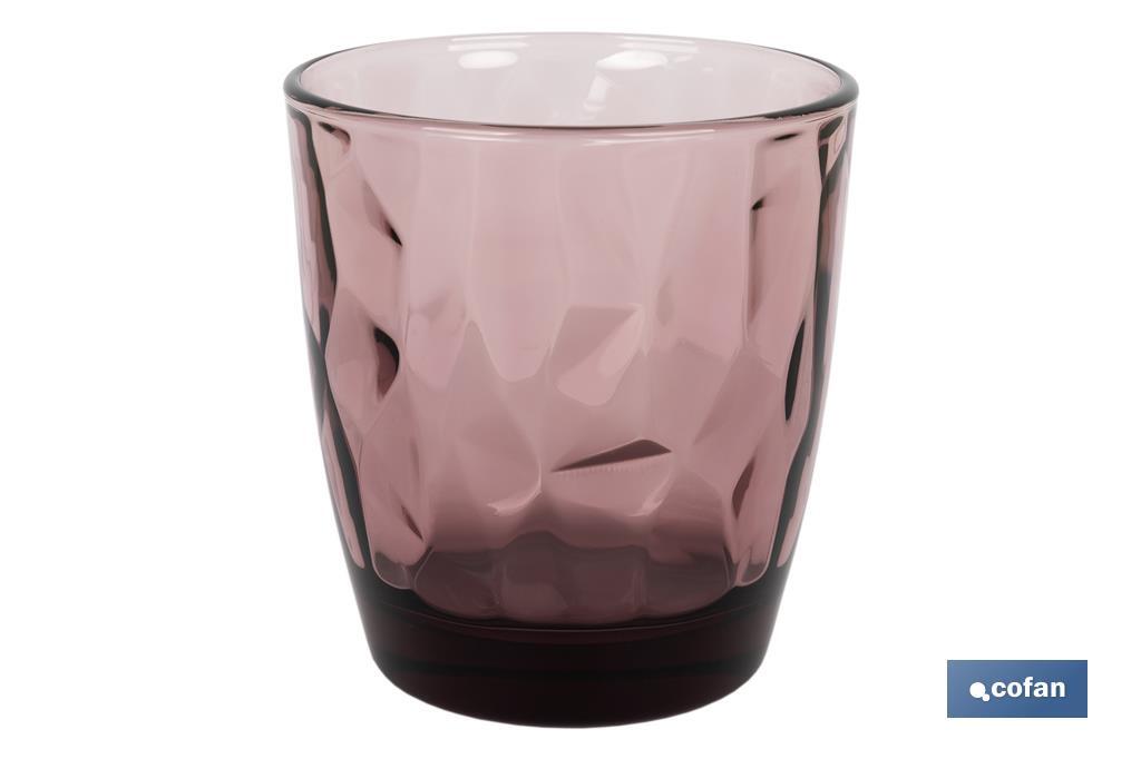 PACK 6 VASOS DE AGUA VIDRIO 30,5CL COLOR PURPURA MODELO JADE (PACK: 1 UDS)