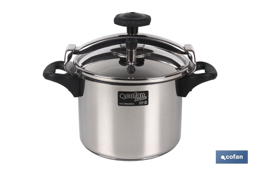 OLLA PRESIÓN INOX MODELO POLENTA INDUCCIÓN 8 LT