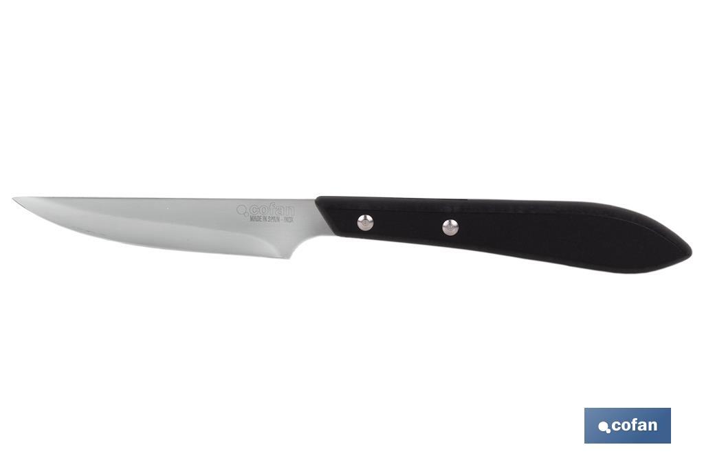 PACK 3 CUCHILLO DE MESA CON FILO HOJA 10cm  MODELO GULASH NEGRO (PACK: 1 UDS)