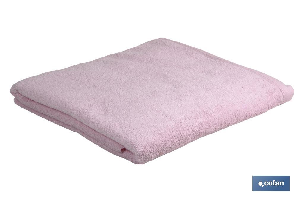 TOALLA BAÑO ROSA CLARO GR.580/M2 MODELO  FLOR 100X150cm (PACK: 1 UDS)