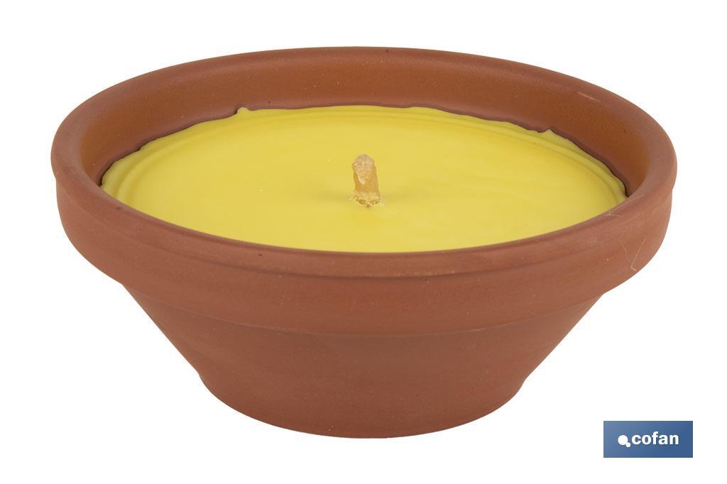 VELA AROMÁTICA DE CITRONELA RECIPIENTE TERRACOTA 300 G