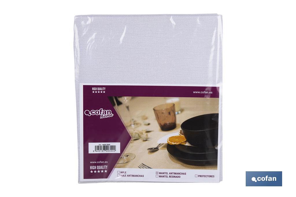 MANTEL ANTIMANCHAS ESTERILLA GRIS   1,40 X 3,00