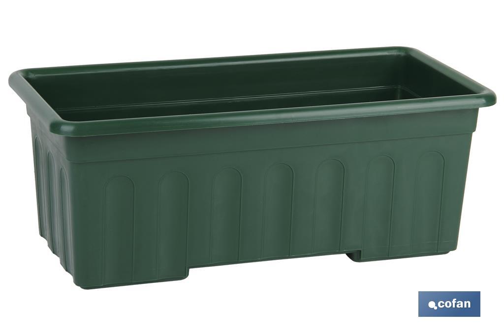 JARDINERA VERDE  MODELO AZAHAR 40X20X15.5cm venta unitaria