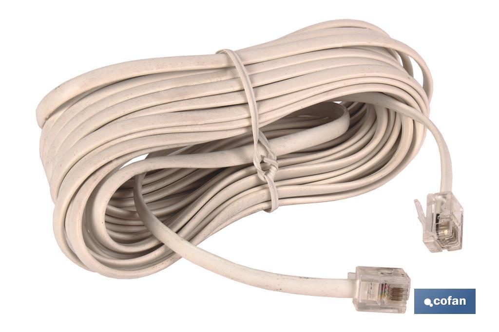 CABLE PLANO TELEFONO CON TOMAS (2.2M)