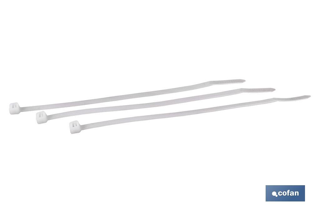 BRIDAS NYLON BLANCO 7,6 X 370 mm (PACK: 100 UDS) BRIDAS NYLON BLANCO 7,6 X 370 mm (PACK: 100 UDS)