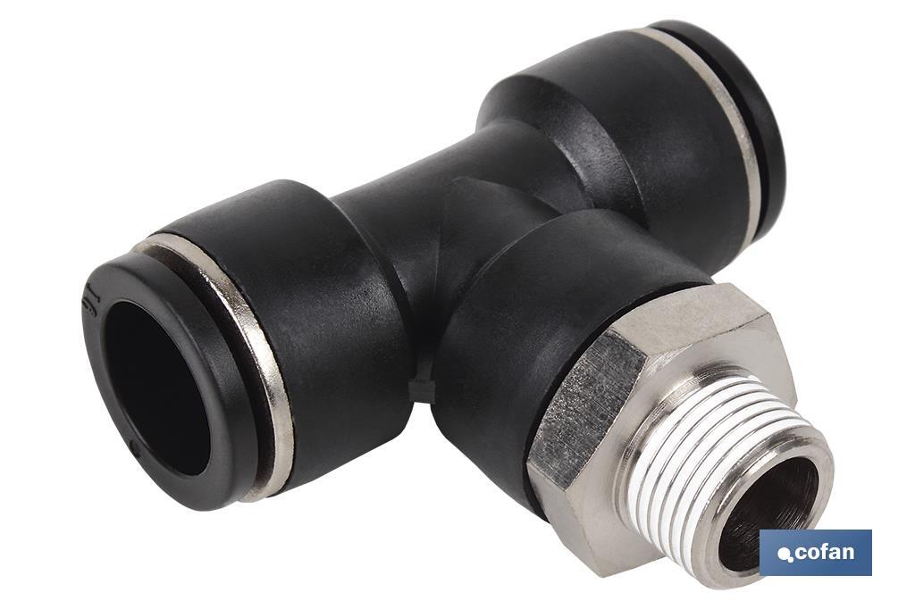 RACOR ROSCADO PLASTICO T , T-4, R-1/8 (PACK: 5 UDS) RACOR ROSCADO PLASTICO T , T-4, R-1/8 (PACK: 5 UDS)