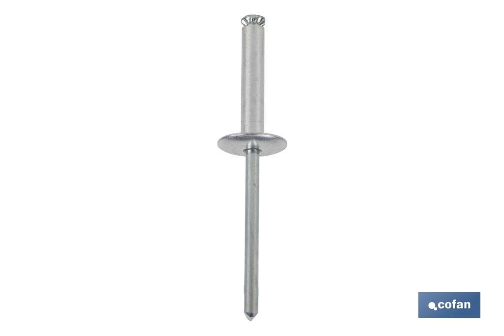 REMACHE FLOR CABEZA ANCHA 4,8 X 20 MM (PACK: 250 UDS) REMACHE FLOR CABEZA ANCHA 4,8 X 20 MM (PACK: 250 UDS)