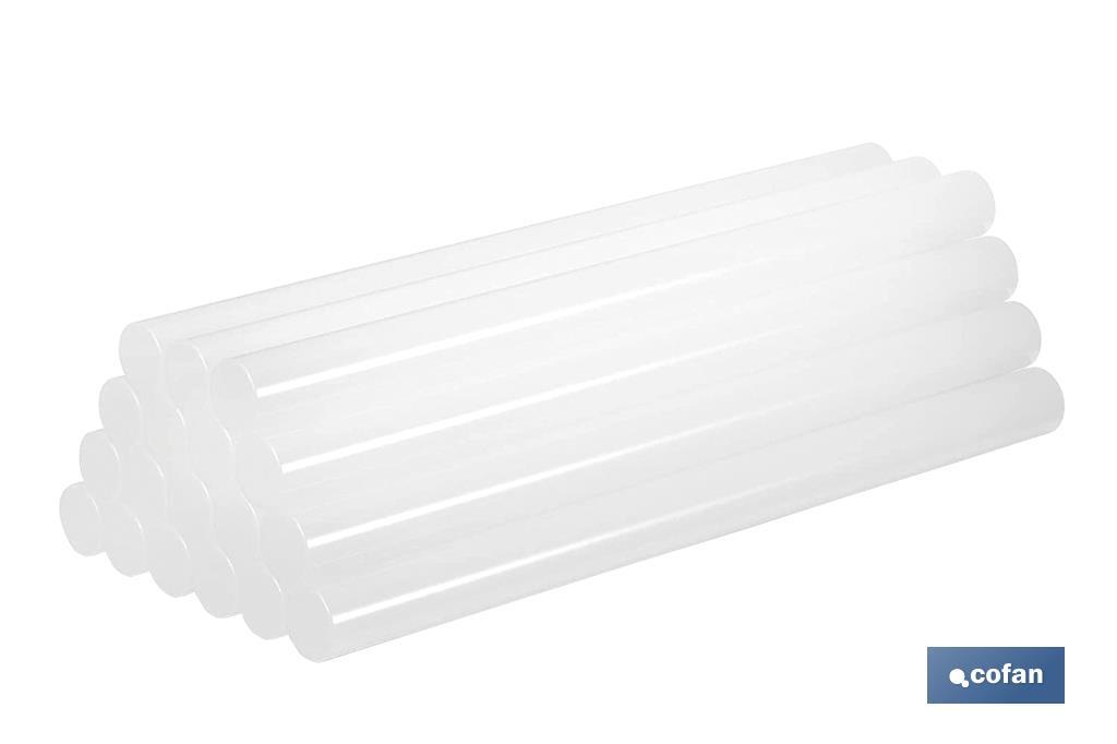COLA TERMOFUSIBLE TRANSPARENTE BARRAS Ø7 X 185 MM 20 UDS (PACK: 1 UDS) COLA TERMOFUSIBLE TRANSPARENTE BARRAS Ø7 X 185 MM 20 UDS (PACK: 1 UDS)