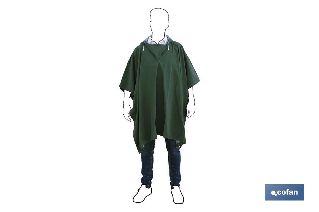 PONCHO DE AGUA VERDE PVC/POLIESTER TALLA ÚNICA (PACK: 1 UDS)