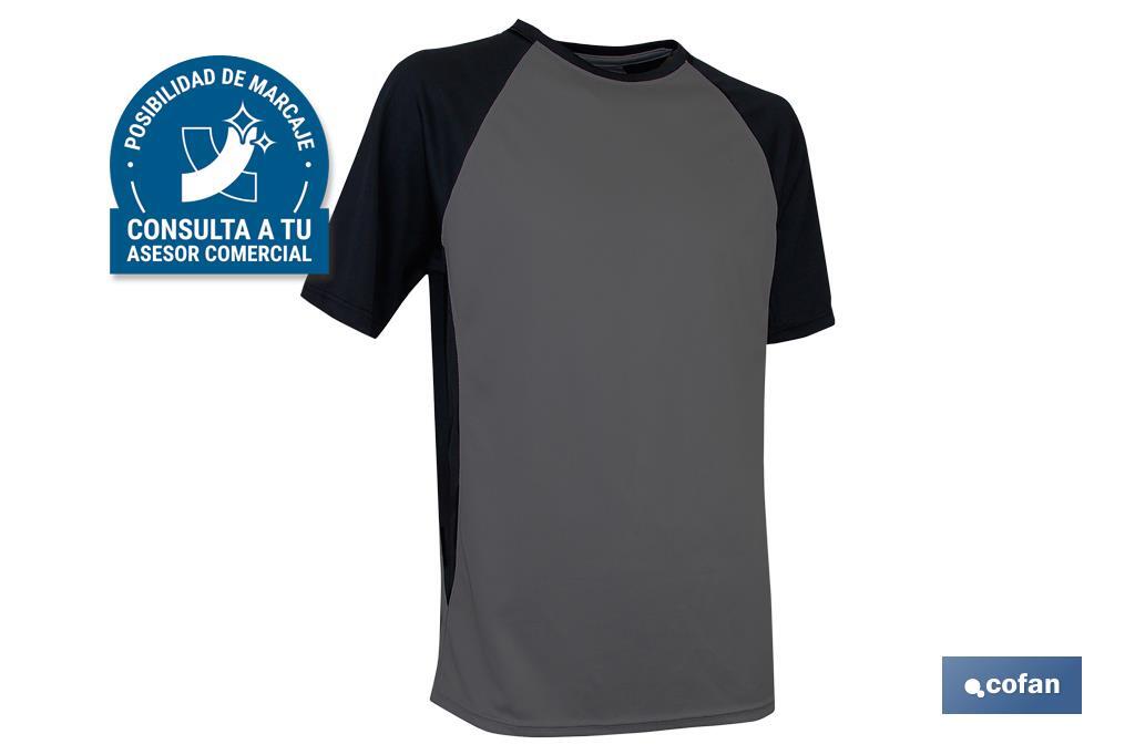 CAMISETA TRANSPIRABLE PILOTE GRIS-NEGRA 160G/M2 T-S (PACK: 1 UDS)