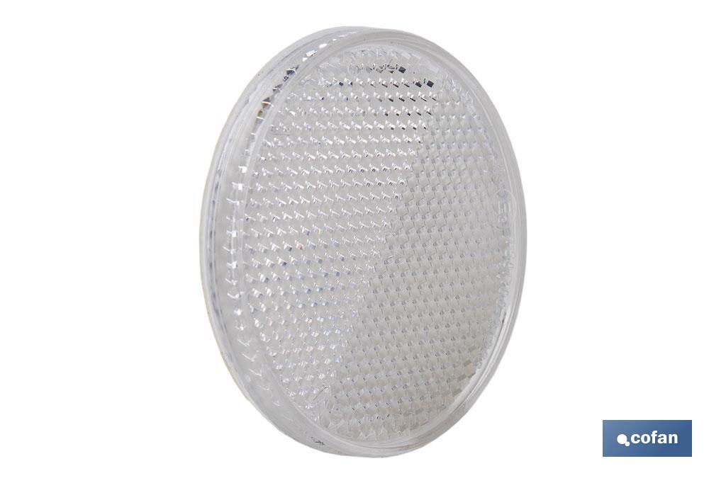 CATADIÓPTRICO REDONDO BLANCO Ø 60 MM ADHESIVO (PACK: 1 UDS)