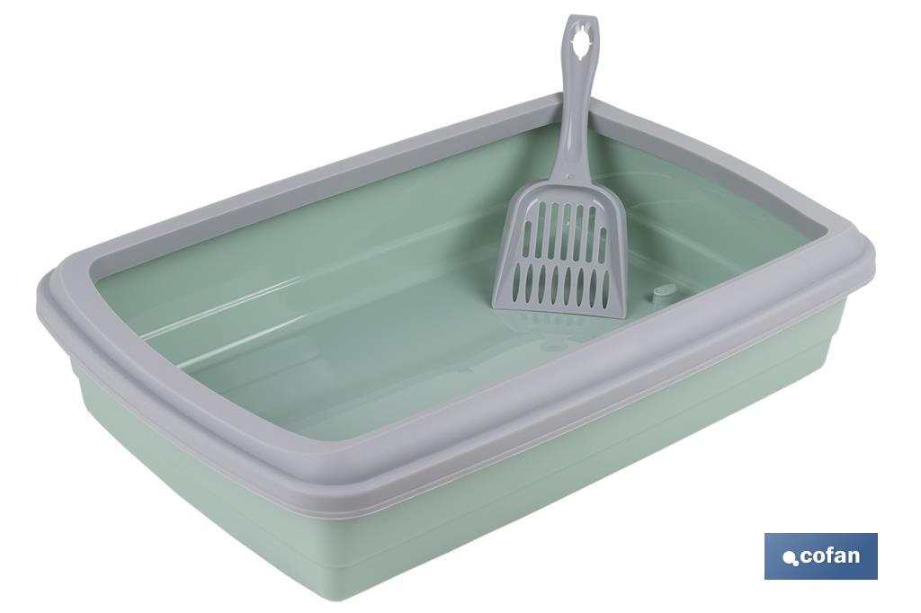 ARENERO PARA GATOS COLOR VERDE AGUA 47 X 31 X 11 cm (PACK: 6 UDS) ARENERO PARA GATOS COLOR VERDE AGUA 47 X 31 X 11 cm (PACK: 6 UDS)