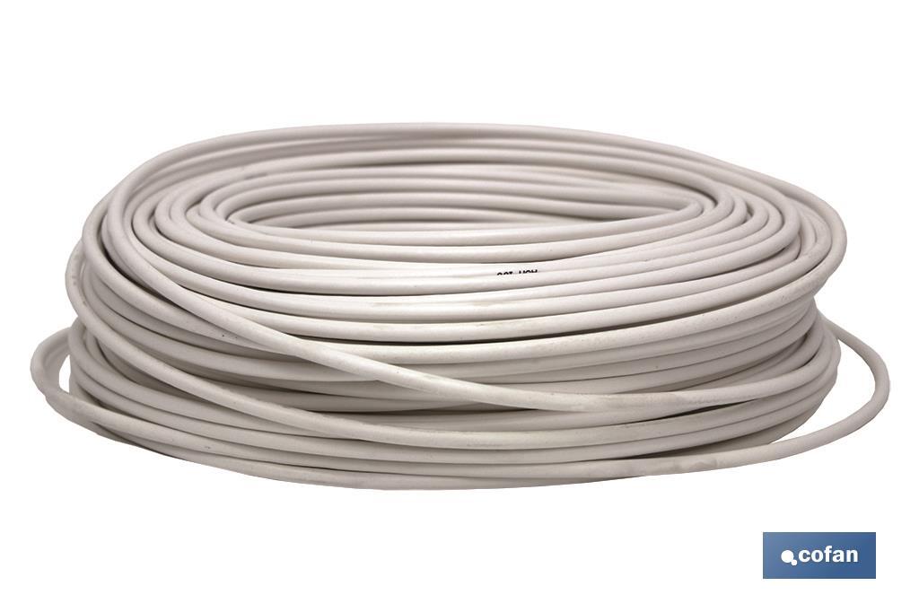 CABLE ANTENA 75 Ohm BLANCO (100 M) (PACK: 1 UDS) CABLE ANTENA 75 Ohm BLANCO (100 M) (PACK: 1 UDS)