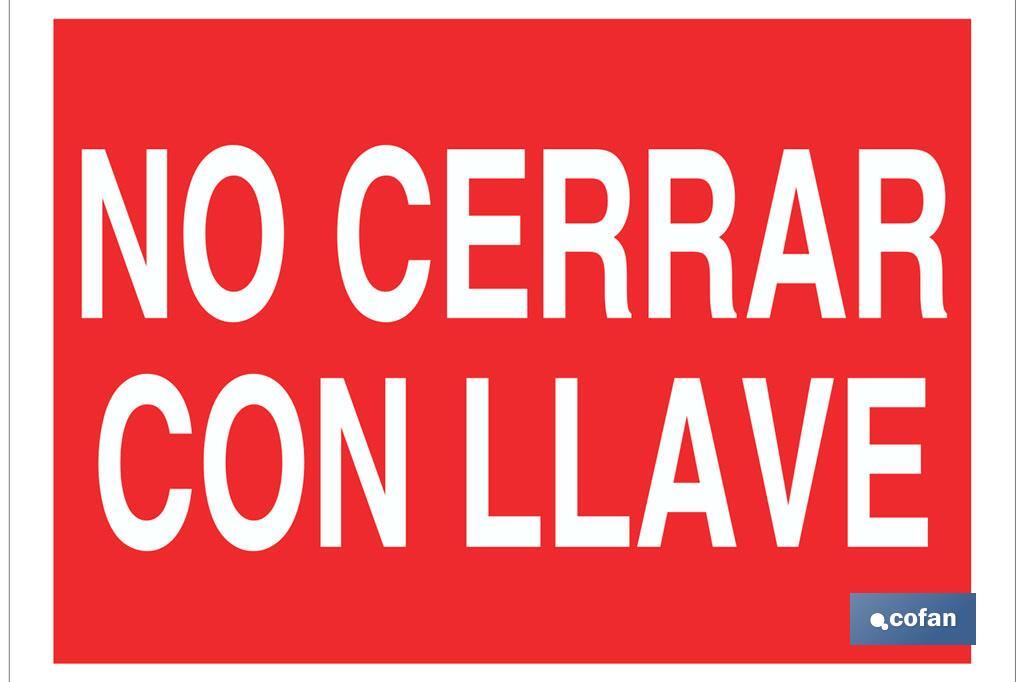 No cerrar con llave